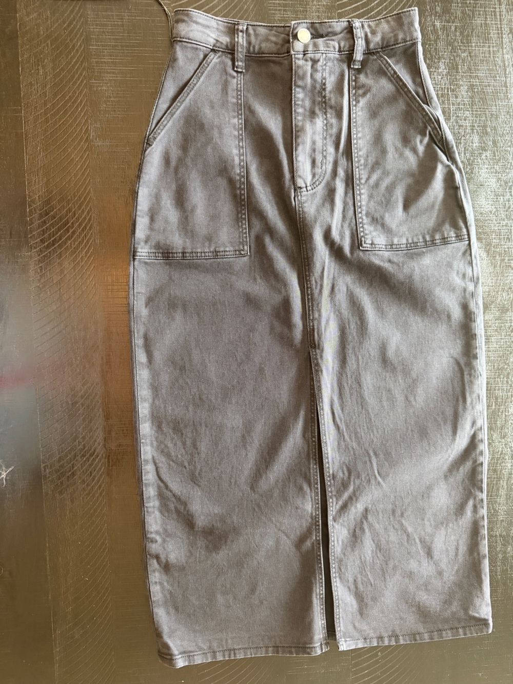 ROLLA'S Trade High Rise Black Wash Midi Denim Skirt Women Size 24 NWT